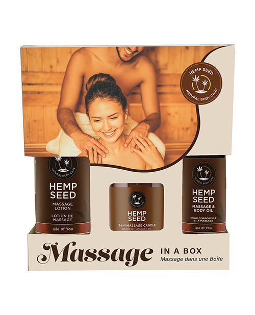 Earthly Body Holiday/valentines Hemp Seed Massage In A Box - Asst. Isle Of You | Shop Lowest Prices at Funlove.com