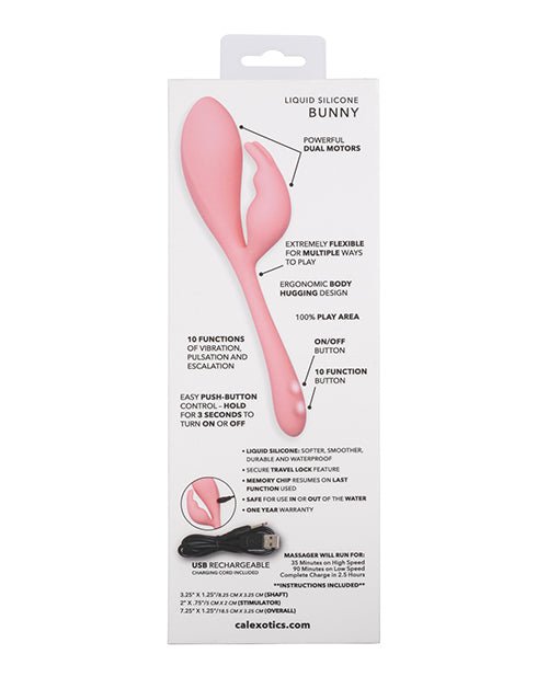 Elle Liquid Silicone Bunny - Pink | Shop Lowest Prices at Funlove.com