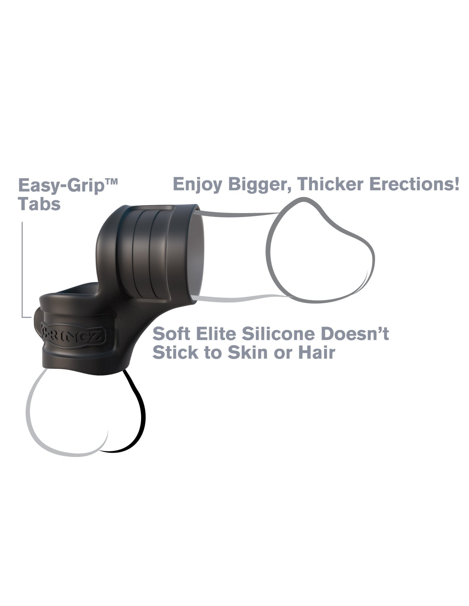 Fantasy C - ringz Mr. Big Cock Ring & Ball Stretcher - Black | Shop Lowest Prices at Funlove.com
