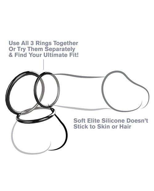 Fantasy C - ringz Silicone 3 - ring Stamina Set | Shop Lowest Prices at Funlove.com