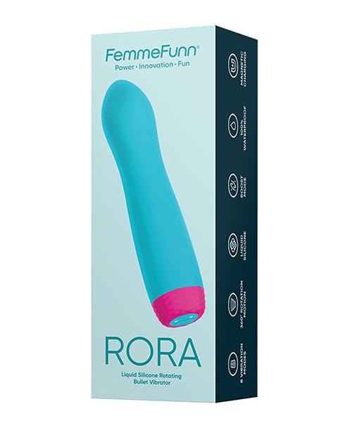 Femme Funn Rora Rotating Bullet - Turquoise | Shop Lowest Prices at Funlove.com