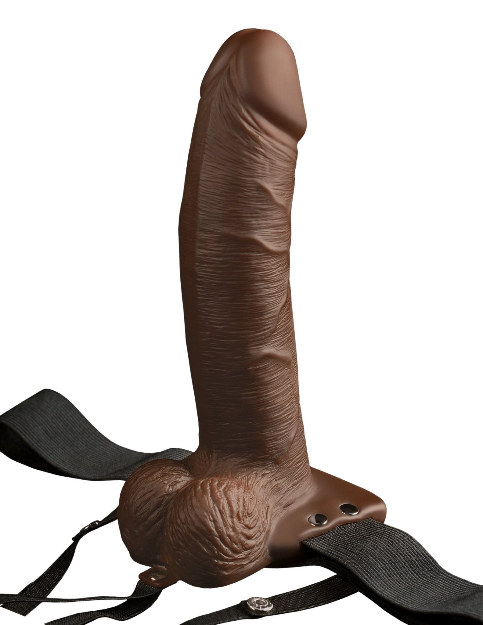 Fetish Fantasy Series 8" Hollow Rechargeable Strap On W/remote - Brown | Shop Lowest Prices at Funlove.com