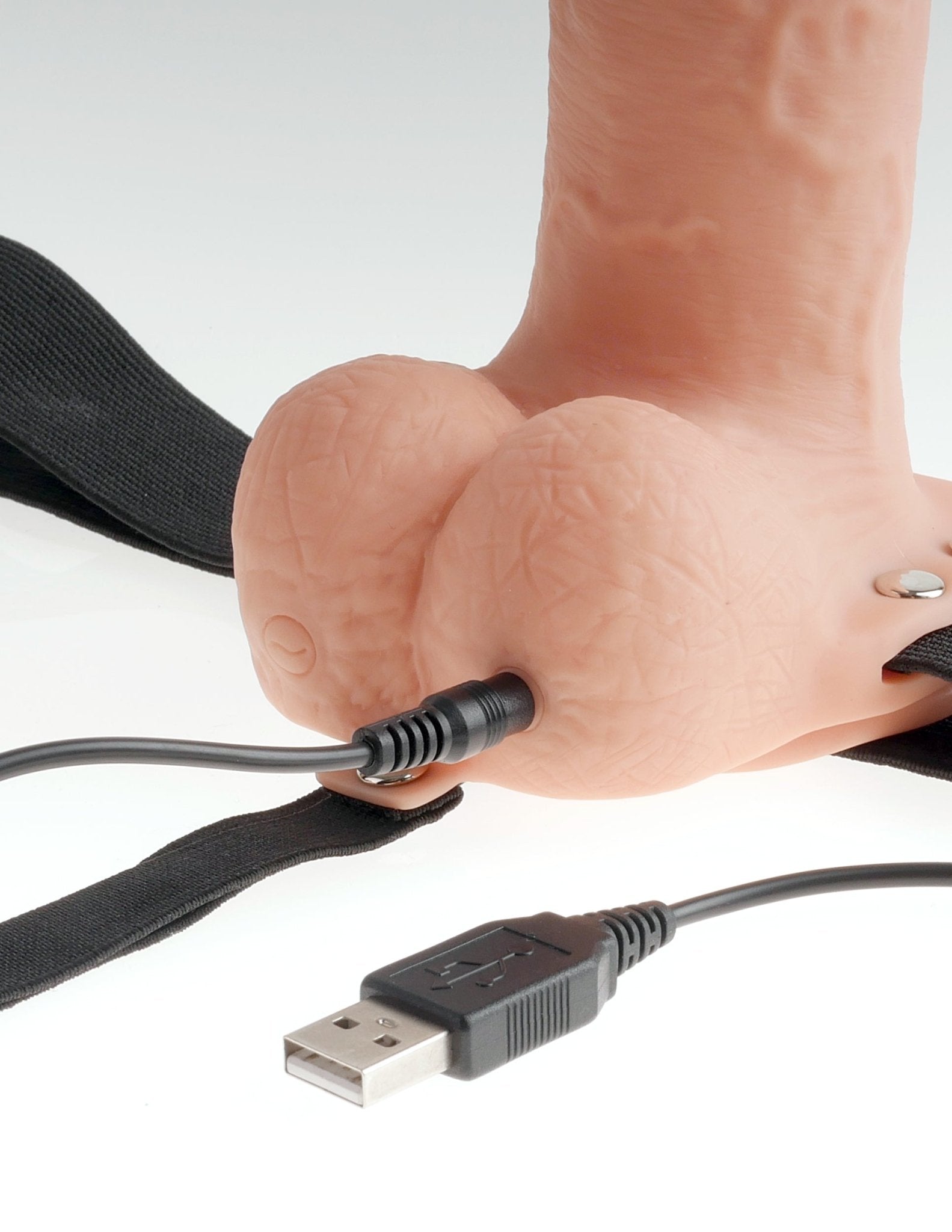 Fetish Fantasy Series 9" Hollow Rechargeable Strap On W/balls - Flesh | Shop Lowest Prices at Funlove.com