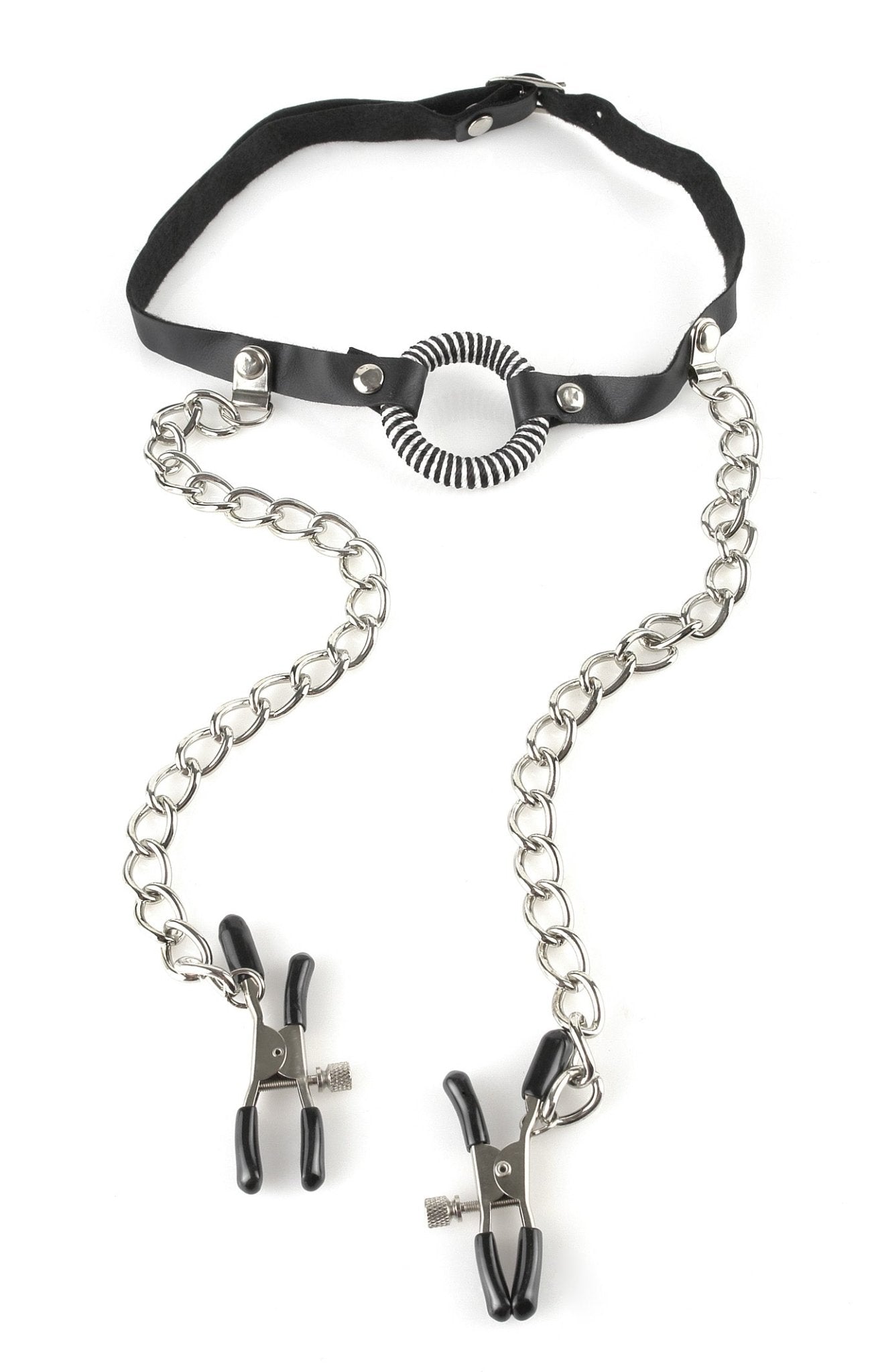 Fetish Fantasy Series O Ring Gag W/nipple Clamps | Shop Lowest Prices at Funlove.com