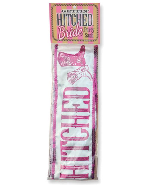 Gettin' Hitched Bride Sash | Shop Lowest Prices at Funlove.com