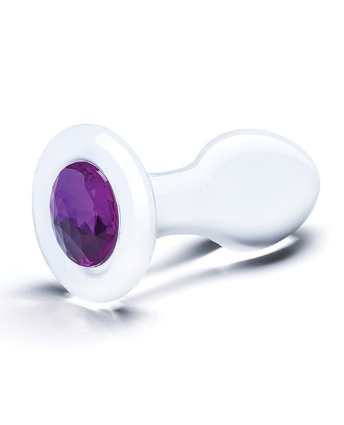 Glas 3.5" Bling Bling Glass Butt Plug - Clear | Shop Lowest Prices at Funlove.com