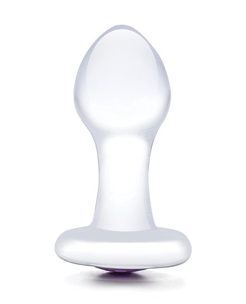 Glas 3.5" Bling Bling Glass Butt Plug - Clear | Shop Lowest Prices at Funlove.com