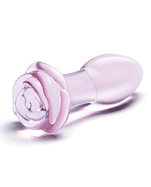 Glas 5" Rosebud Glass Butt Plug | Shop Lowest Prices at Funlove.com