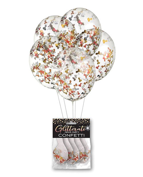 Glitterati Penis Party Balloons - Pack Of 5 | Shop Lowest Prices at Funlove.com