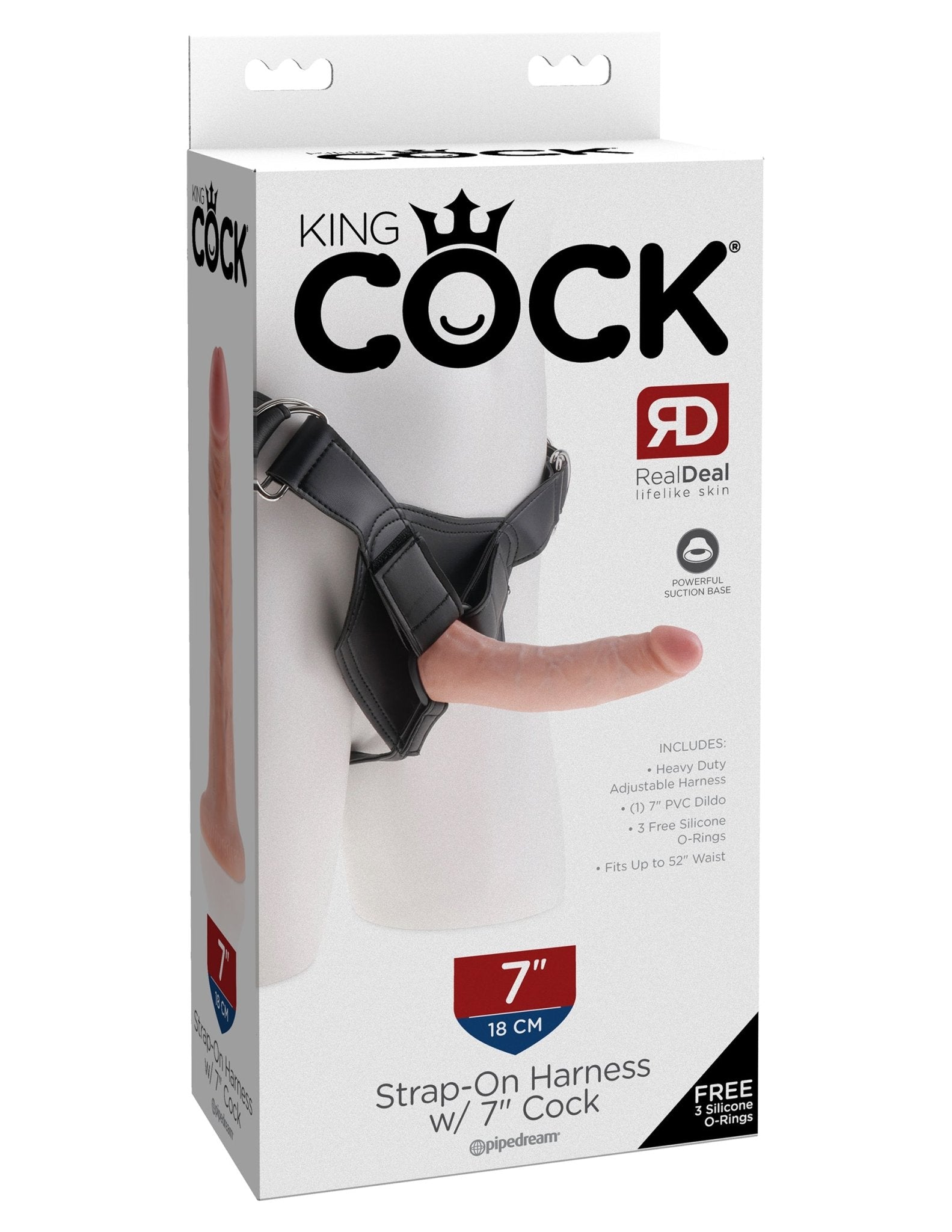 King Cock Strap - On Harness w/ 7" Cock | Shop Lowest Prices at Funlove.com