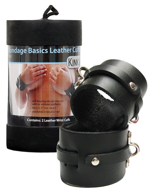 Kinklab Leather Wrist Cuffs - Black | Shop Lowest Prices at Funlove.com