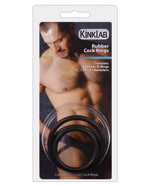 Kinklab Rubber Cock Ring - Pack Of 3 | Shop Lowest Prices at Funlove.com