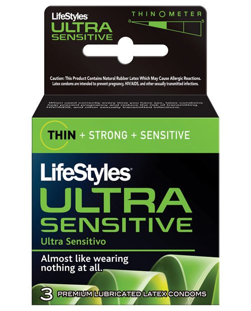 Lifestyles Ultra Sensitive - Box Of 3 | Shop Lowest Prices at Funlove.com