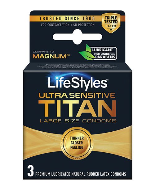 Lifestyles Ultra Sensitive Titan Condom - Pack Of 3 | Shop Lowest Prices at Funlove.com