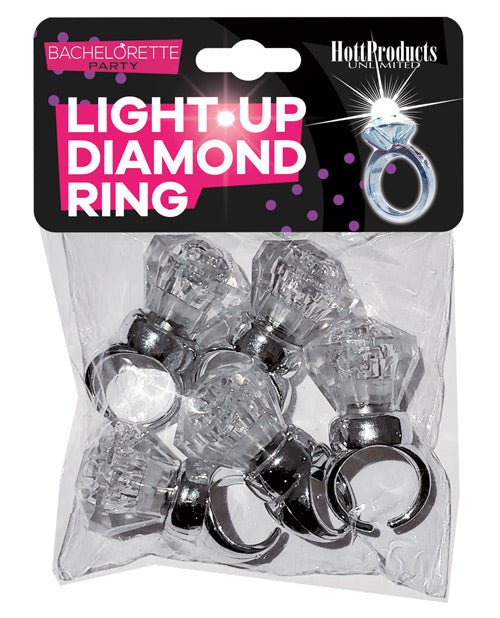 Light Up Diamond Ring 5 - Pack | Shop Lowest Prices at Funlove.com