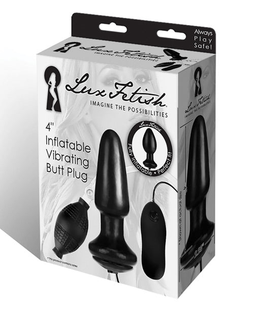 Lux Fetish 4" Inflatable Vibrating Butt Plug | Shop Lowest Prices at Funlove.com
