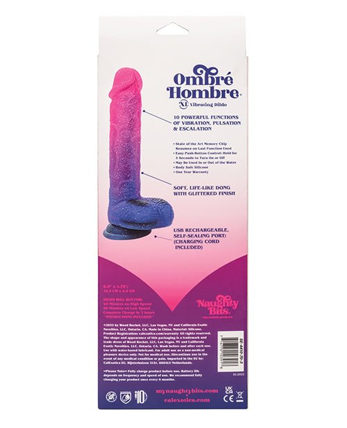 Naughty Bits Ombre Hombre Xl Vibrating Dildo | Shop Lowest Prices at Funlove.com