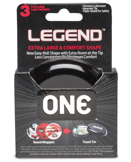 One The Legend Xl Condoms - Box Of 3 | Shop Lowest Prices at Funlove.com