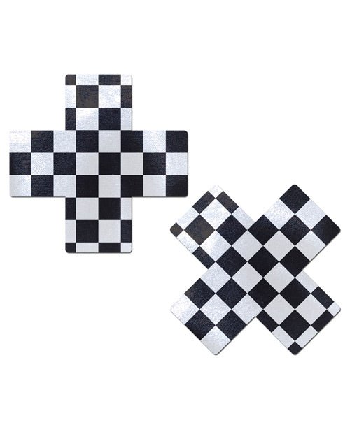 Pastease Checker Cross - Black/white O/s | Shop Lowest Prices at Funlove.com