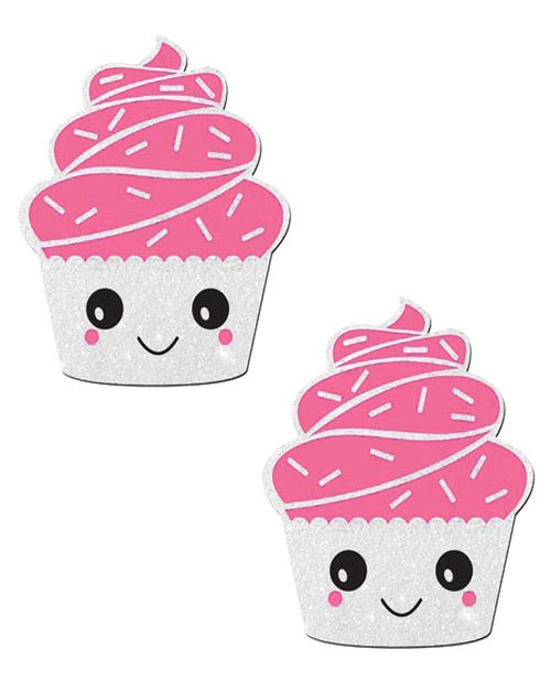 Pastease Cupcake Glittery Frosting Nipple Pastie - White O/s | Shop Lowest Prices at Funlove.com