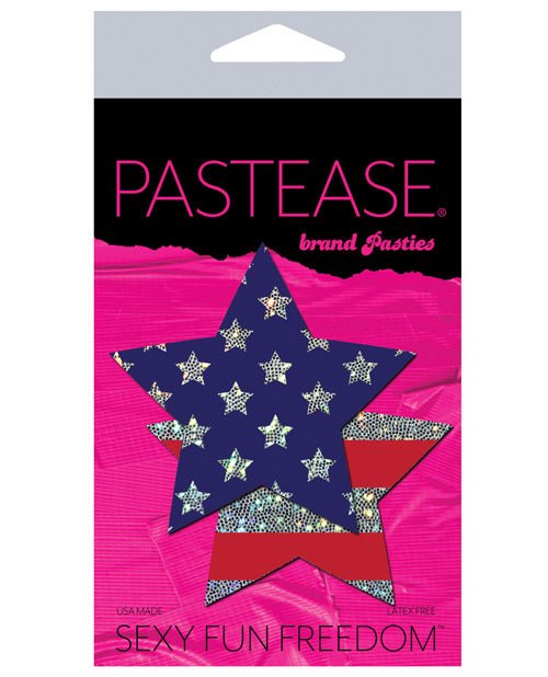 Pastease Glitter Patriotic Star - Red/blue O/s | Shop Lowest Prices at Funlove.com