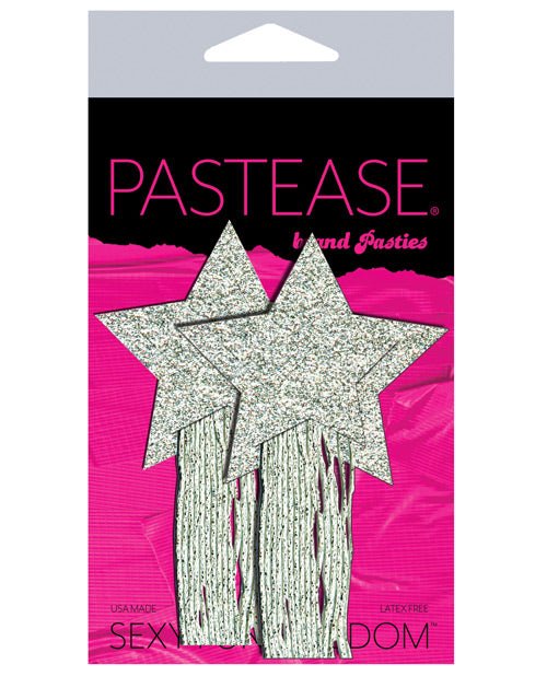 Pastease Glitter Tassle Stars - Silver O/s | Shop Lowest Prices at Funlove.com