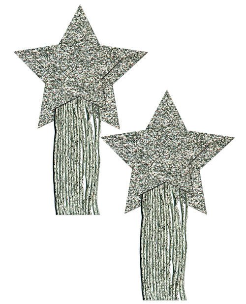 Pastease Glitter Tassle Stars - Silver O/s | Shop Lowest Prices at Funlove.com