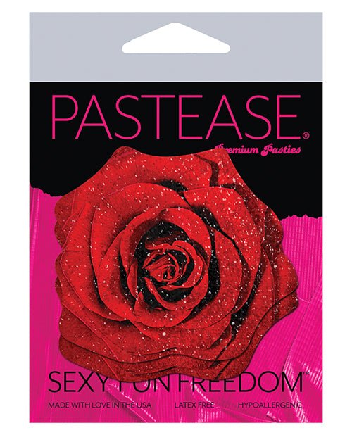 Pastease Glitter Velvet Blooming Rose - Red O/s | Shop Lowest Prices at Funlove.com
