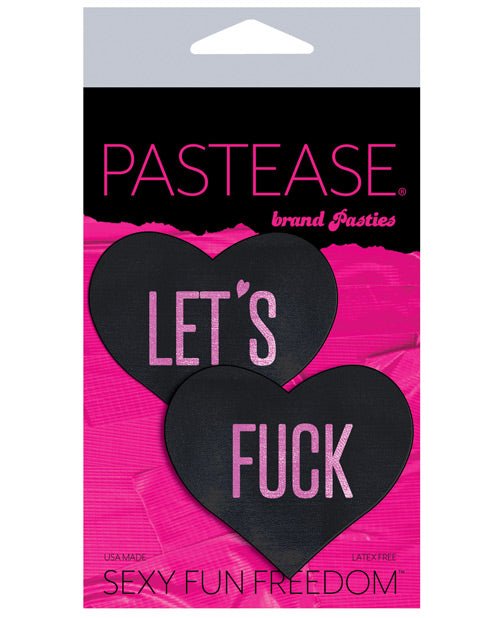 Pastease Let's Fuck Hearts - Black O/s | Shop Lowest Prices at Funlove.com