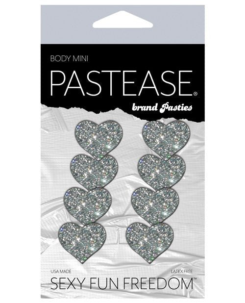 Pastease Mini Glitter Hearts - Silver Pack Of 8 | Shop Lowest Prices at Funlove.com