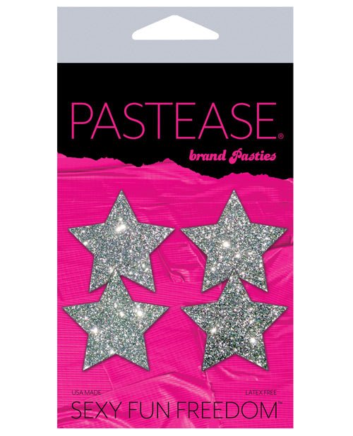 Pastease Petites Glitter Star - Silver O/s Pack Of 2 | Shop Lowest Prices at Funlove.com