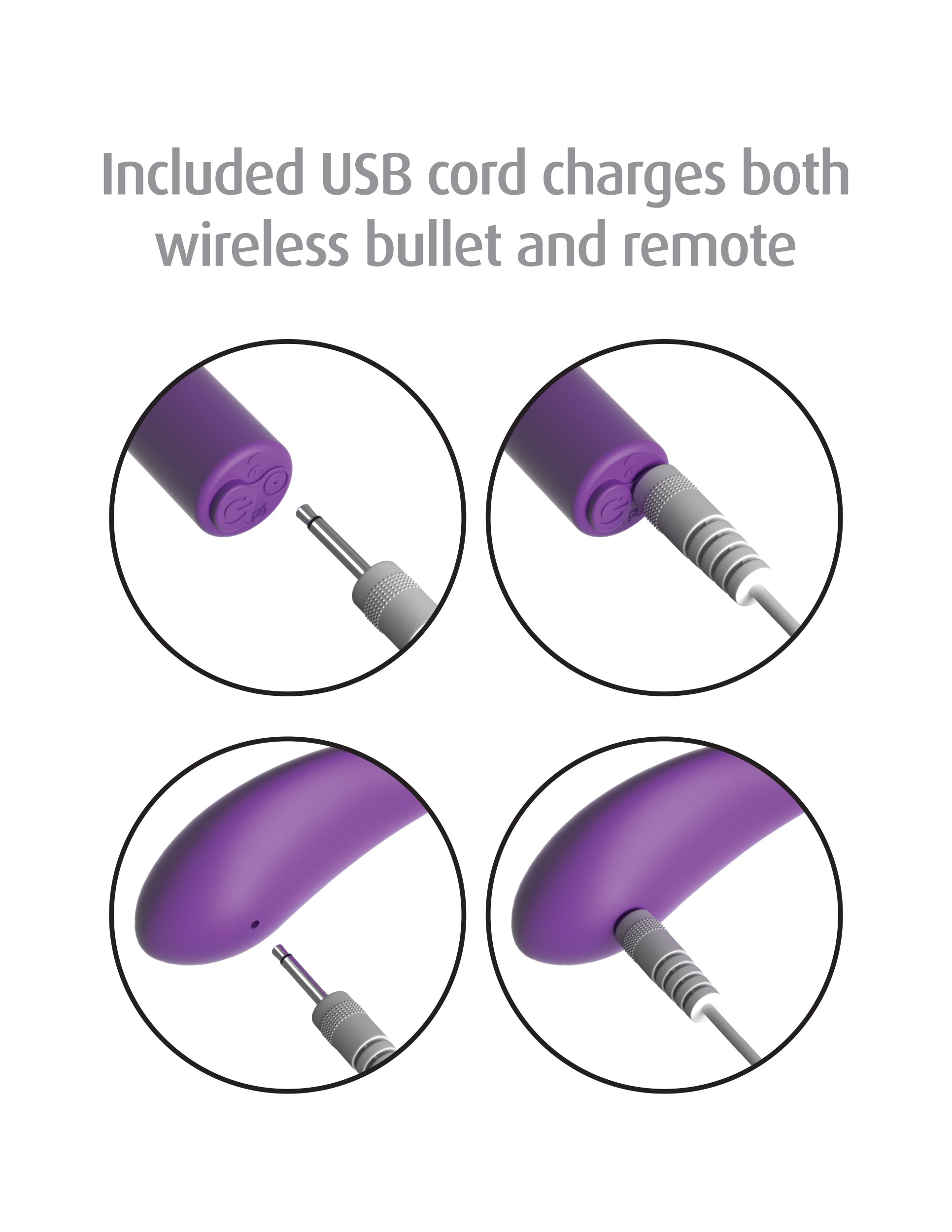 Fantasy For Her Rechargeable Remote Control Bullet - Purple