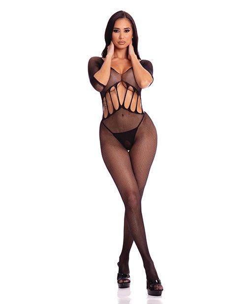 Pink Lipstick Amplify Crotchless Bodystocking | Shop Lowest Prices at Funlove.com