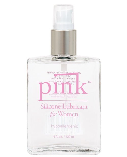 Pink Silicone Lube 4 oz. Glass Bottle | Shop Lowest Prices at Funlove.com