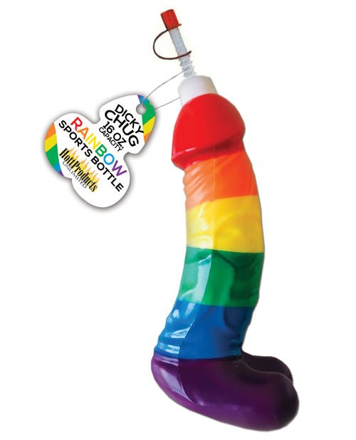 Rainbow Dicky Chug Sports Bottle | Shop Lowest Prices at Funlove.com
