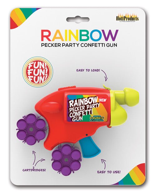Rainbow Pecker Party Confetti Gun | Shop Lowest Prices at Funlove.com