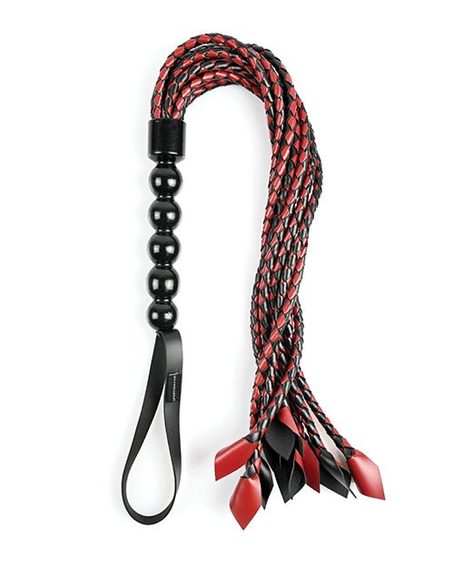Saffron Braided Flogger - Red/black | Shop Lowest Prices at Funlove.com