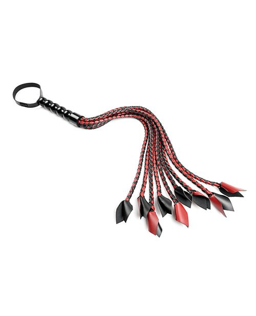 Saffron Braided Flogger - Red/black | Shop Lowest Prices at Funlove.com