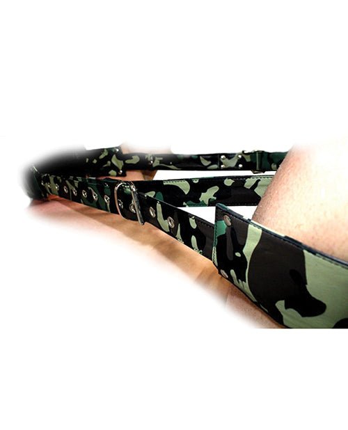 Sensual Sin Leather Adjustable Travel Sling - Camo | Shop Lowest Prices at Funlove.com