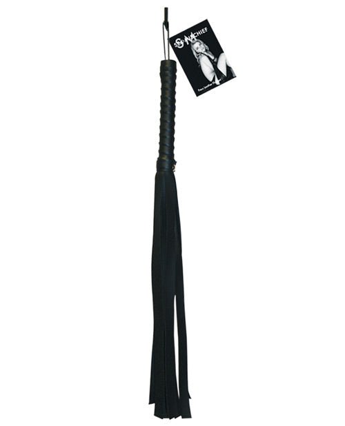 Sex & Mischief Faux Leather Flogger - Black | Shop Lowest Prices at Funlove.com