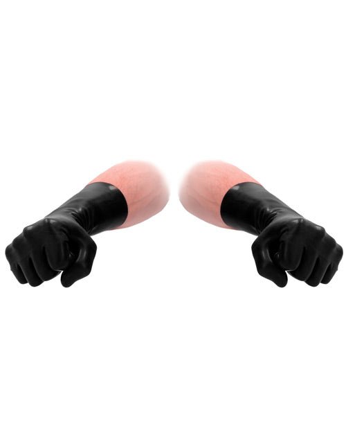 Shots Fist It Latex Short Gloves - Black | Shop Lowest Prices at Funlove.com