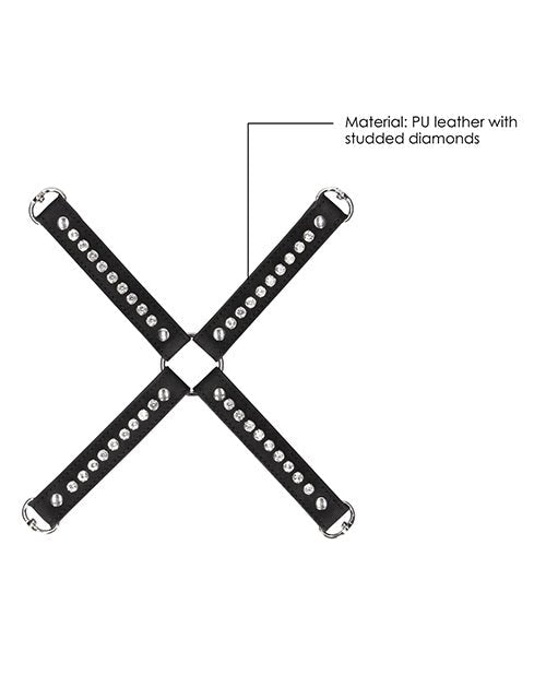 Shots Ouch Diamond Studded Hogtie | Shop Lowest Prices at Funlove.com