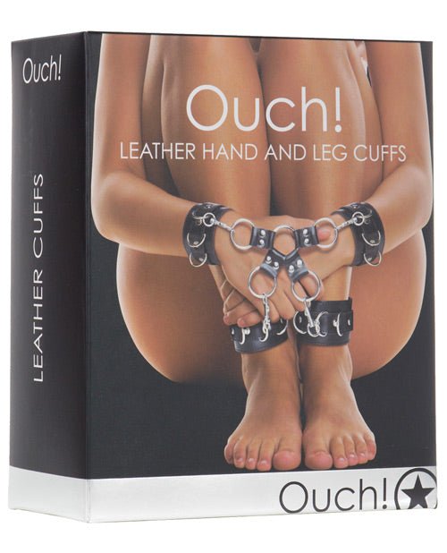 Shots Ouch Leather Hand & Leg Cuffs | Shop Lowest Prices at Funlove.com