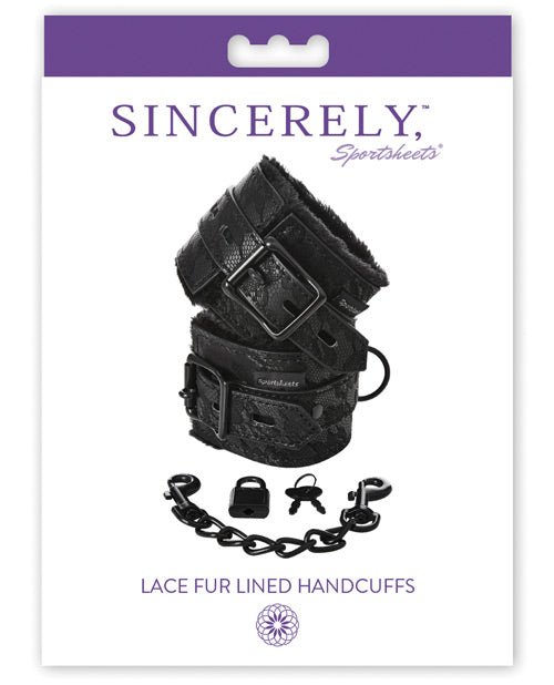 Sincerely Lace Fur Lined Handcuffs | Shop Lowest Prices at Funlove.com
