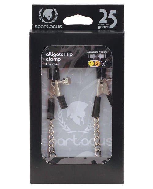 Spartacus Adjustable Alligator Nipple Clamps W/link Chain | Shop Lowest Prices at Funlove.com