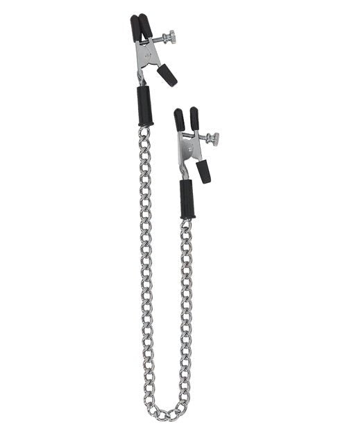 Spartacus Adjustable Alligator Nipple Clamps W/link Chain | Shop Lowest Prices at Funlove.com