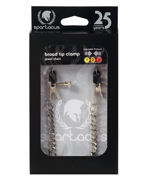 Spartacus Adjustable Broad Tip Clamps - Jewel Chain | Shop Lowest Prices at Funlove.com