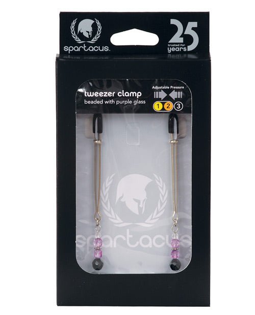 Spartacus Adjustable Tweezer Nipple Clamps W/ Beads | Shop Lowest Prices at Funlove.com