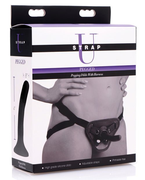 Strap U Pegged Pegging Dildo with Harness | Shop Lowest Prices at Funlove.com