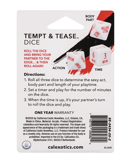Tempt & Tease Dice | Shop Lowest Prices at Funlove.com